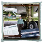 concorde cushion - Large Cushion Case (Two Sides)