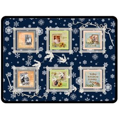 Frosty Winter Lights Double Sided Large Fleece - Two Sides Fleece Blanket (Large)