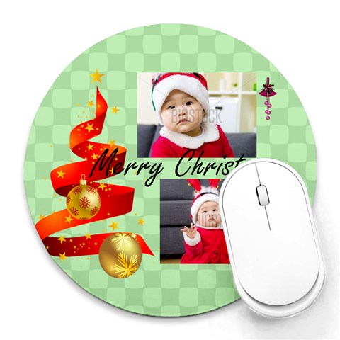 Xmas By Xmas 8 x8  Round Mousepad - 1