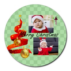 xmas - Collage Round Mousepad