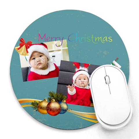 Xmas By Xmas 8 x8  Round Mousepad - 1