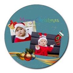 xmas - Collage Round Mousepad