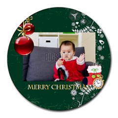 xmas - Collage Round Mousepad