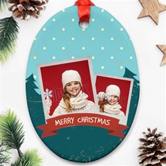 merry christmas - Ornament (Oval)