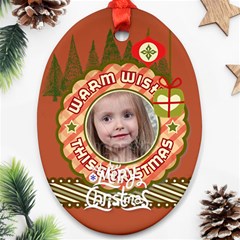 merry christmas - Ornament (Oval)