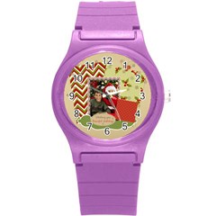 xmas - Round Plastic Sport Watch (S)