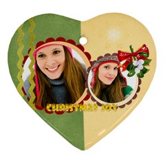 merry christmas - Heart Ornament (Two Sides)