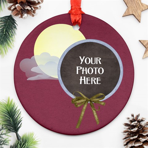 Spooky Round Ornament By Lisa Minor Front
