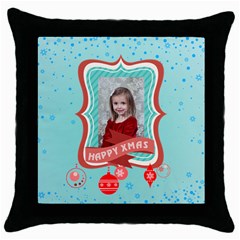 xmas - Throw Pillow Case (Black)