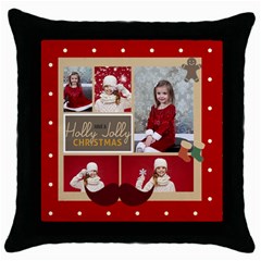 xmas - Throw Pillow Case (Black)