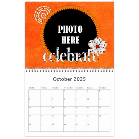 2025 Celebrate Calendar By Lisa Minor Oct 2025