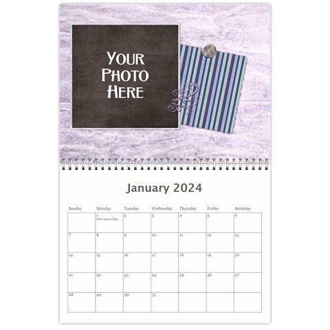 2024 Lavender Rain Calendar By Lisa Minor Jan 2024