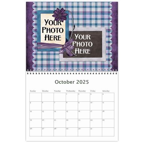 2025 Lavender Rain Calendar By Lisa Minor Oct 2025