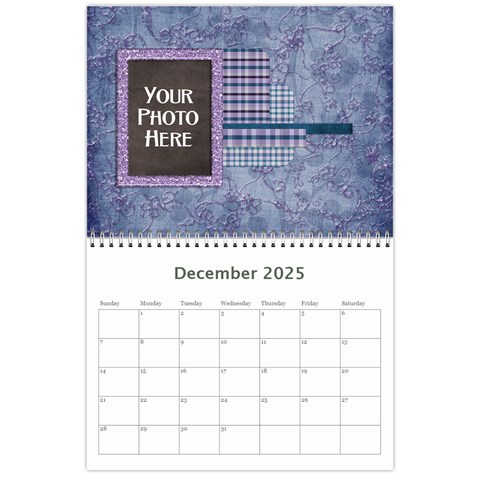 2025 Lavender Rain Calendar By Lisa Minor Dec 2025