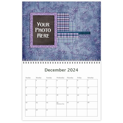 2024 Lavender Rain Calendar By Lisa Minor Dec 2024
