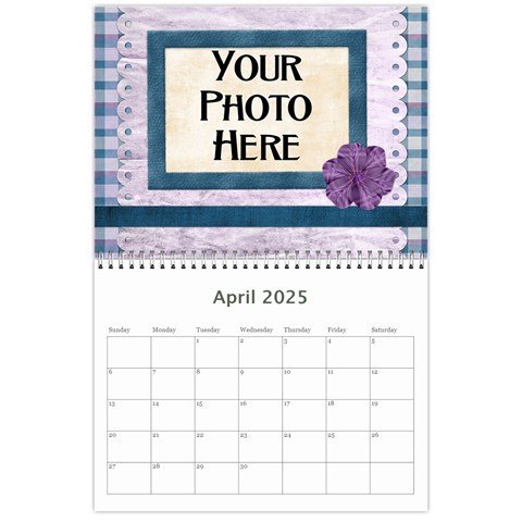2025 Lavender Rain Calendar By Lisa Minor Apr 2025
