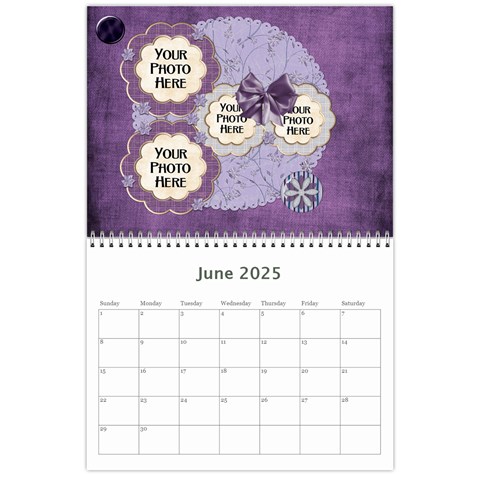 2025 Lavender Rain Calendar By Lisa Minor Jun 2025