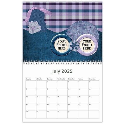 2025 Lavender Rain Calendar By Lisa Minor Jul 2025