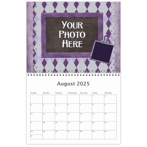 2025 Lavender Rain Calendar By Lisa Minor Aug 2025