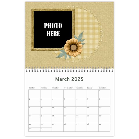 2025 Quilted Calendar 1 By Lisa Minor Mar 2025