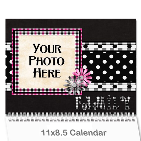 2024 Black White And Pink Calendar By Lisa Minor Cover