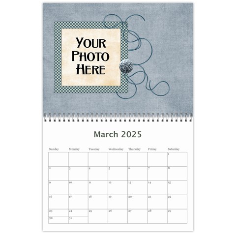2025 My Blue Inspiration Calendar By Lisa Minor Mar 2025