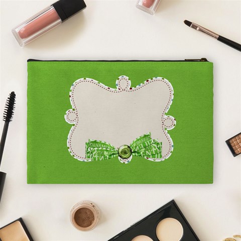 Christmas Dazzle Large Cosmetic Bag By Lisa Minor Back