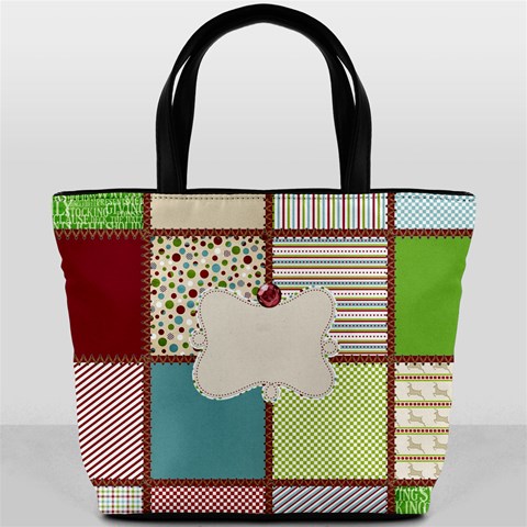 Christmas Dazzle Bucket Bag By Lisa Minor Back