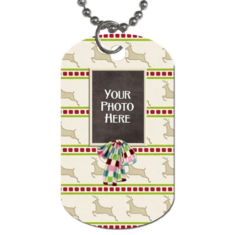 Christmas Dazzle Dog Tag By Lisa Minor Front