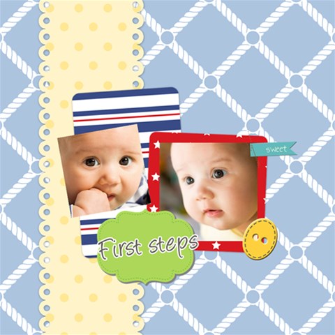 Baby By Baby 12 x12  Scrapbook Page - 1