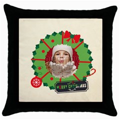 xmas - Throw Pillow Case (Black)