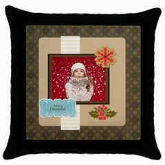 xmas - Throw Pillow Case (Black)