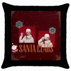 xmas - Throw Pillow Case (Black)