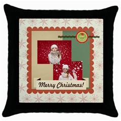 xmas - Throw Pillow Case (Black)