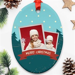 xmas - Oval Ornament (Two Sides)