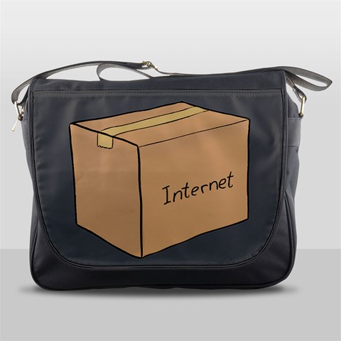 Internet Box Messenger Bag By Alex Carbonaro Front