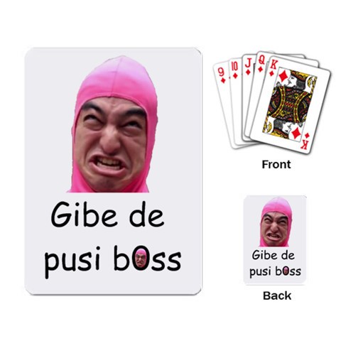 Pink Guy Playing Cards By Alex Carbonaro Back