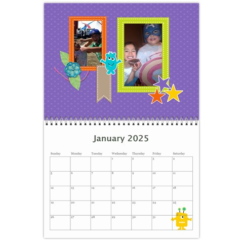 Wall Calendar 11 X 8 5 : My Lil Monsters By Jennyl Jan 2025