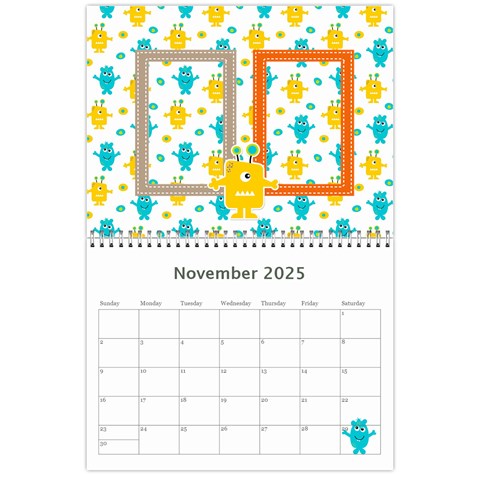 Wall Calendar 11 X 8 5 : My Lil Monsters By Jennyl Nov 2025