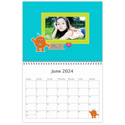 Wall Calendar 11 X 8 5 : My Lil Monsters By Jennyl Jun 2024