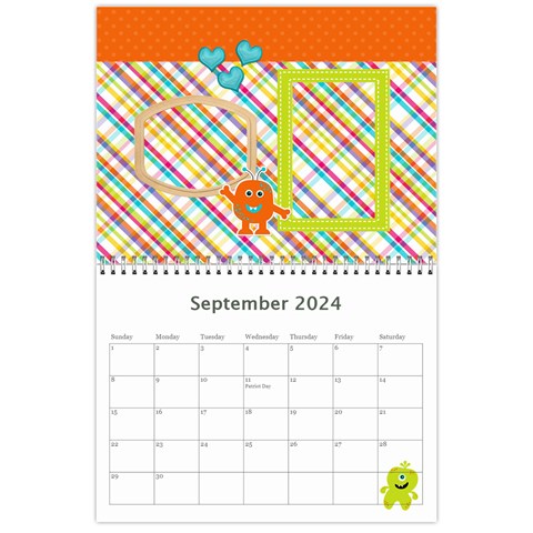 Wall Calendar 11 X 8 5 : My Lil Monsters By Jennyl Sep 2024