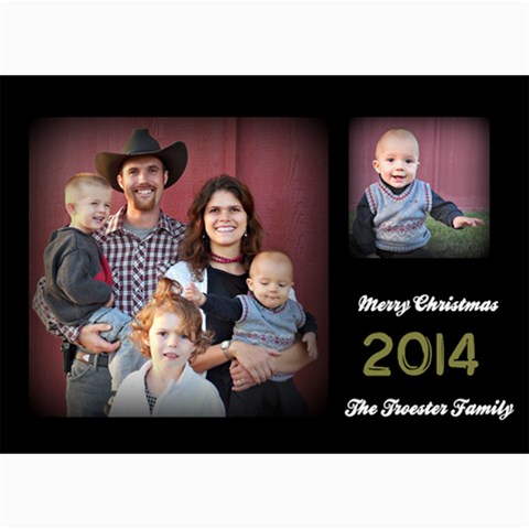 Christmas 2014 By Hilary Troester 7 x5  Photo Card - 2