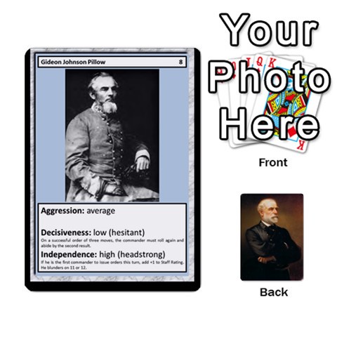 Queen Confederate Officer Cards By Craig Welter Front - SpadeQ