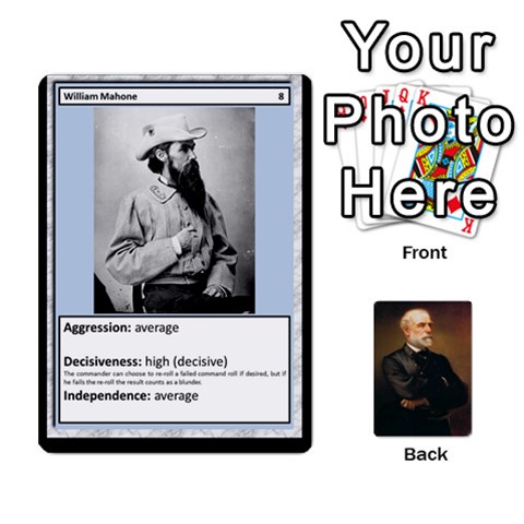 Jack Confederate Officer Cards By Craig Welter Front - HeartJ
