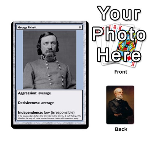 Confederate Officer Cards By Craig Welter Front - Diamond3