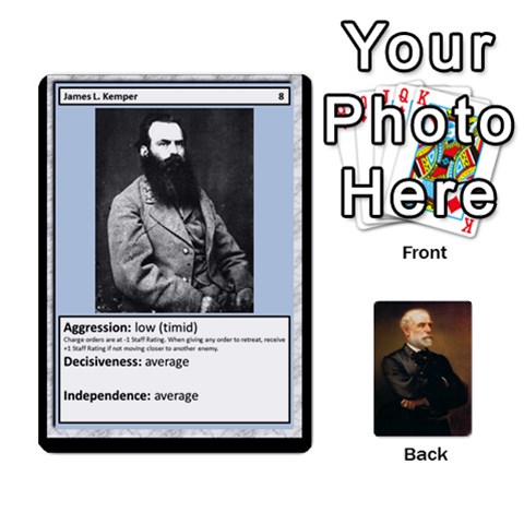 Queen Confederate Officer Cards By Craig Welter Front - DiamondQ