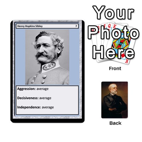 Confederate Officer Cards By Craig Welter Front - Club5