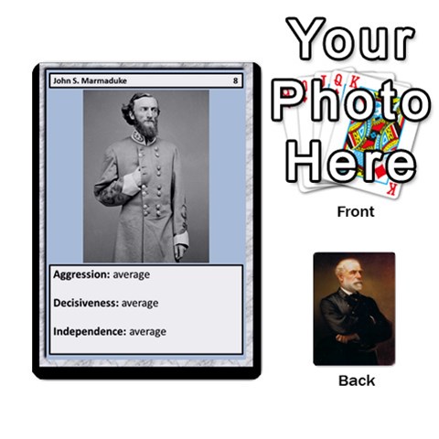Confederate Officer Cards By Craig Welter Front - Club10