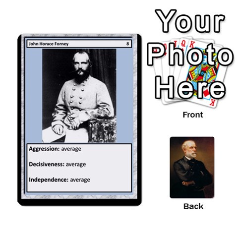 King Confederate Officer Cards By Craig Welter Front - ClubK