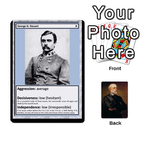 Confederate Officer Cards By Craig Welter Front - Spade9